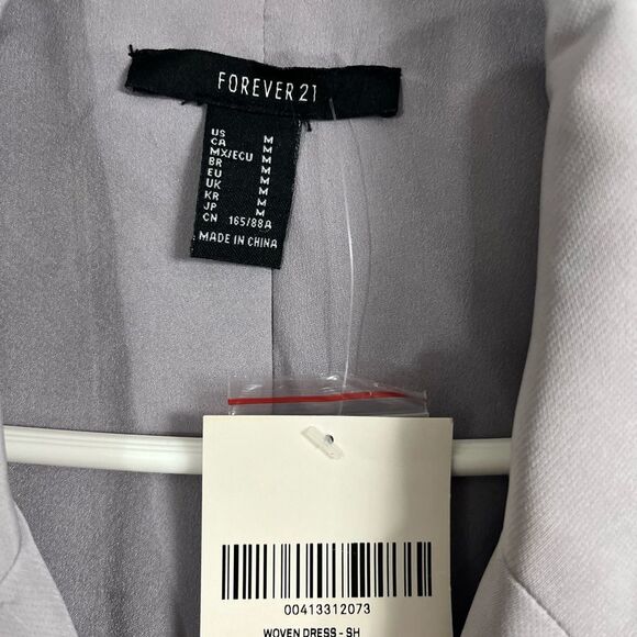 NWT Forever 21 Lavender Trench Coat Medium Minimalist Office Chic Boss Babe - Picture 5 of 9